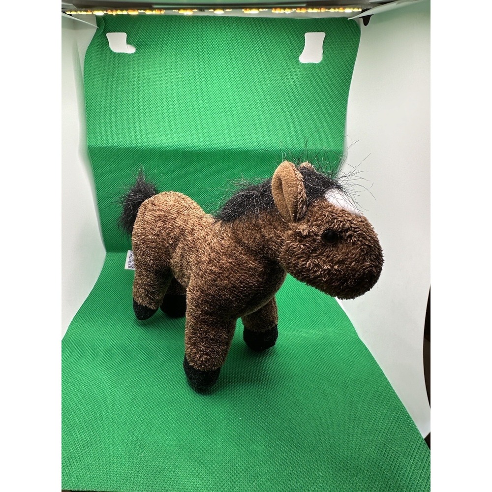 Aurora World Vintage Brown And Black Plush Horse Pony Does NOT Make Noise Now